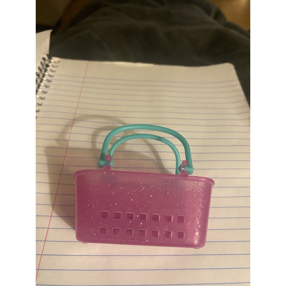 Shopkins Season 3 - Pink Glitter Shopping Baskets - EUC
